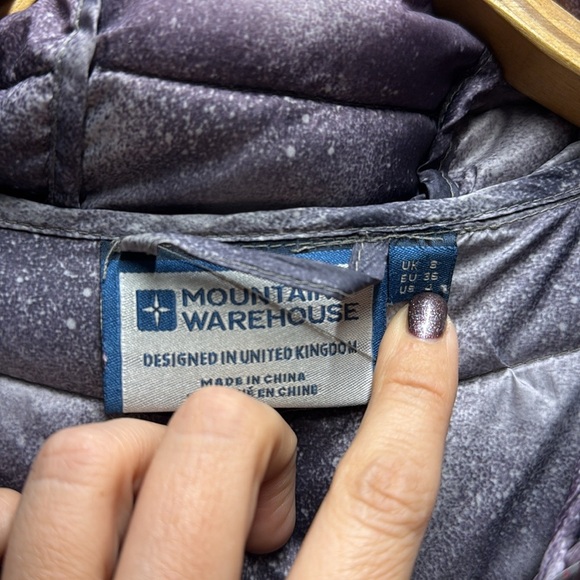 🚩 Mountain Warehouse Gray Women's puffer Jacket size 4 - Picture 5 of 10